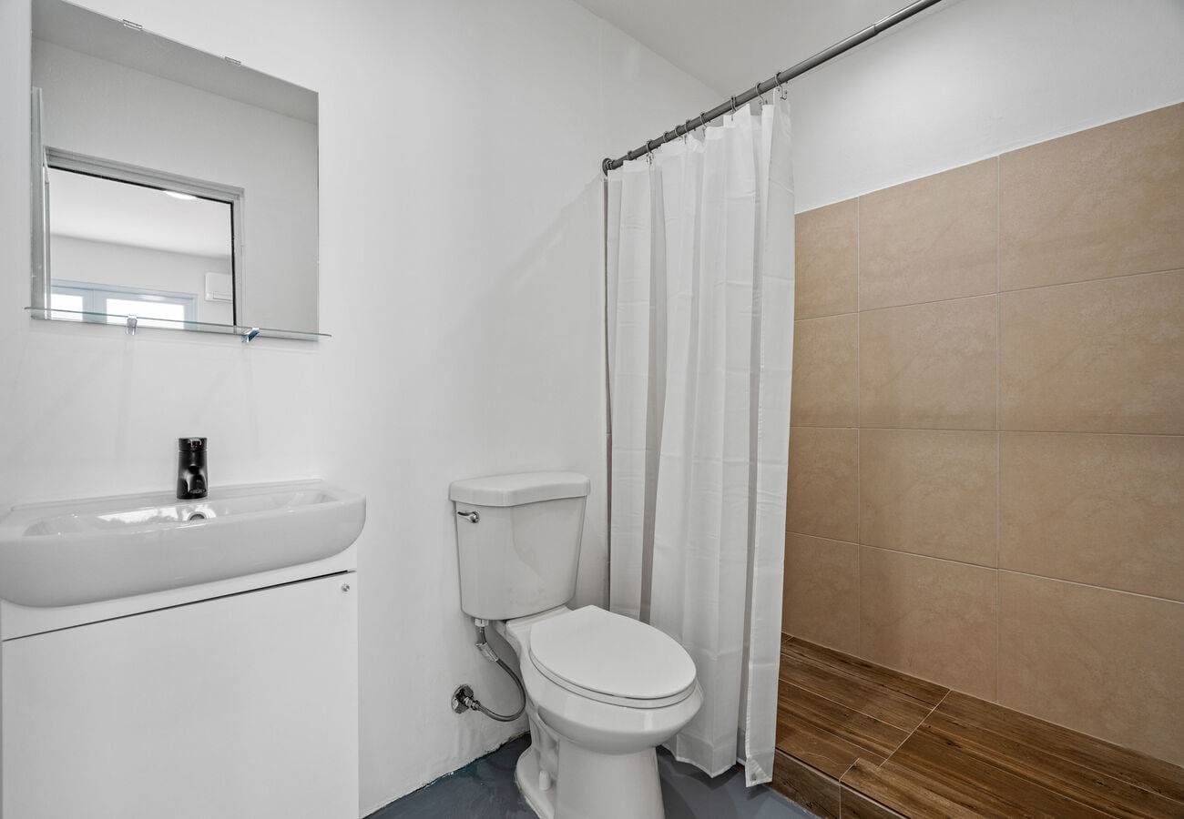 Full bathroom with shower