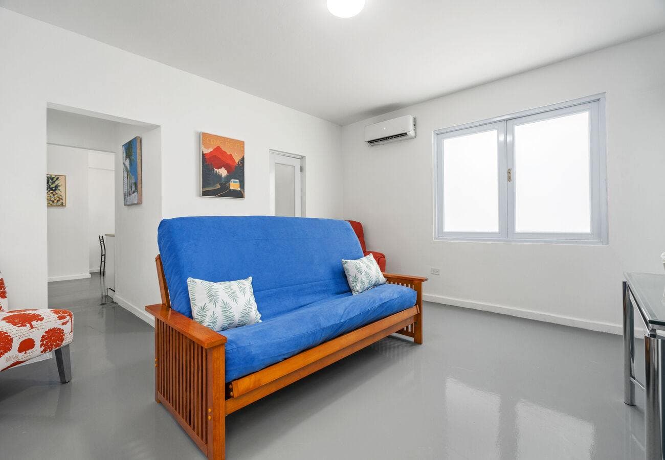 Living room seating by the window