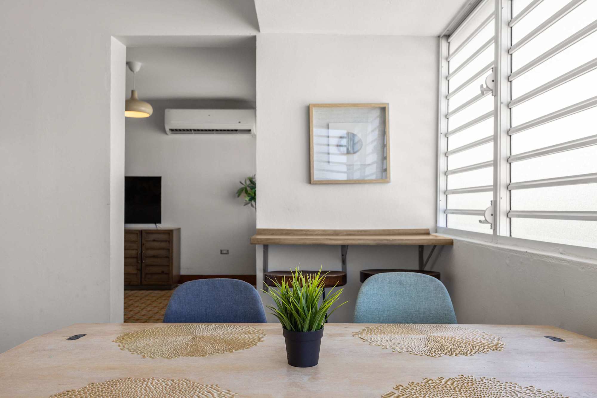 Dining table near the window